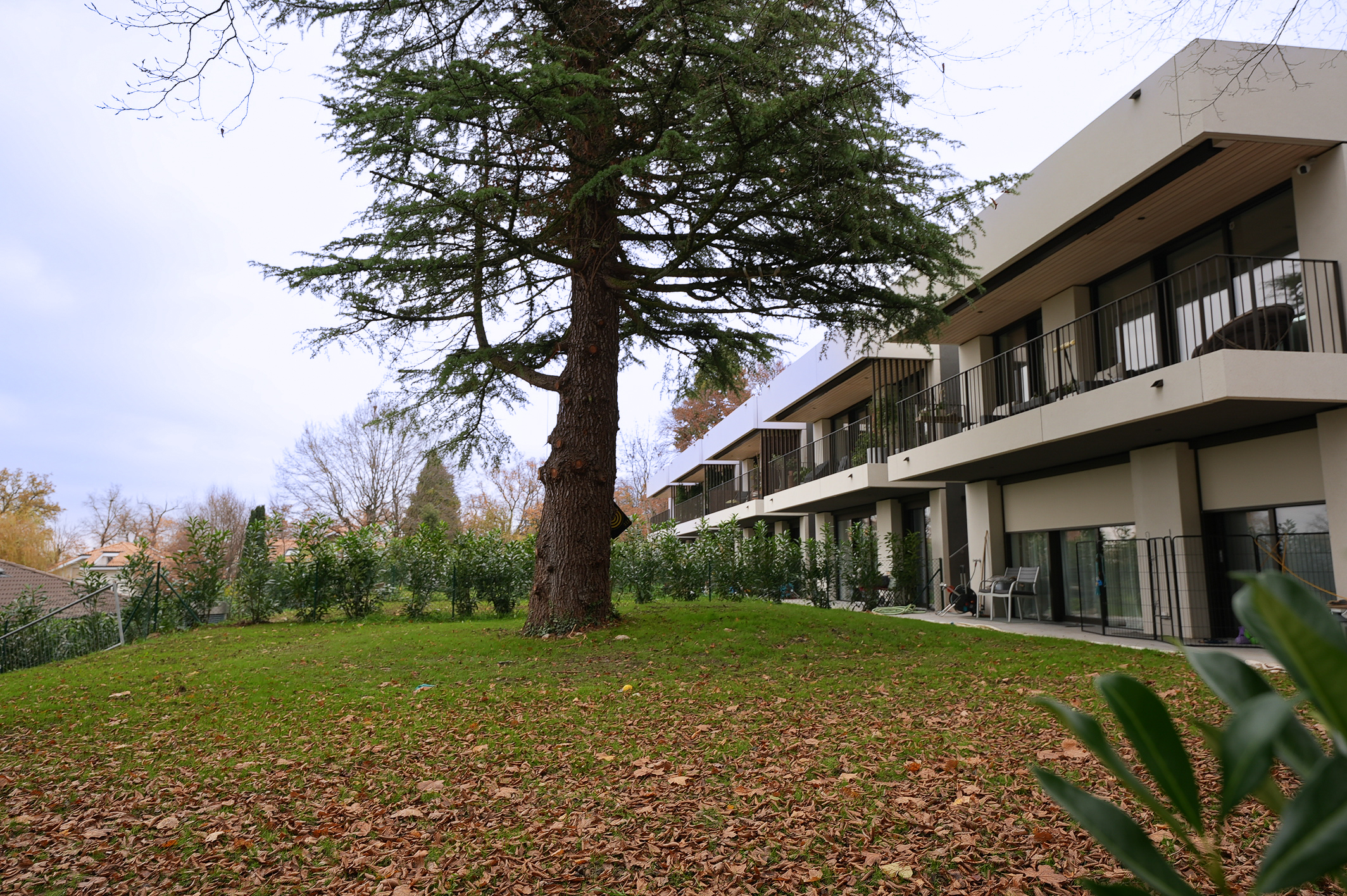 Villa contemporaine neuve à Cologny, vue lac, 4 chambres, spa, piscine, finitions luxe