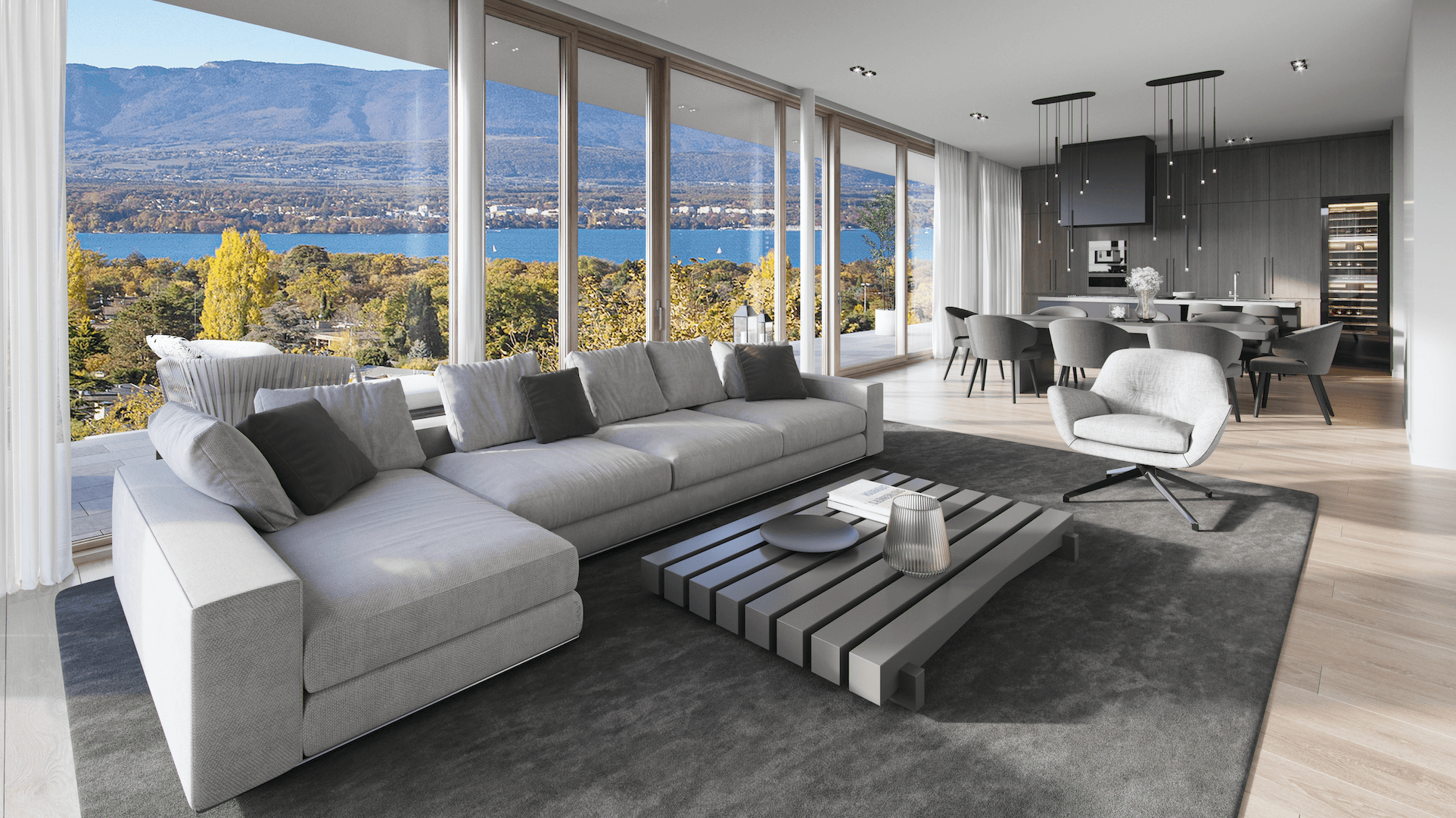 Appartements de luxe vendus à Collonge-Bellerive, promotion Crêt de la Capite 19, vue lac, finitions d'exception