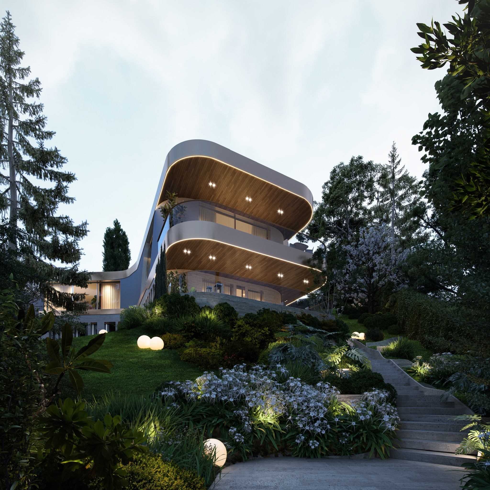 Villa Nautilus à Cologny, hotel particulier, vue lac, architecture NYA, 500m2, piscine intérieure