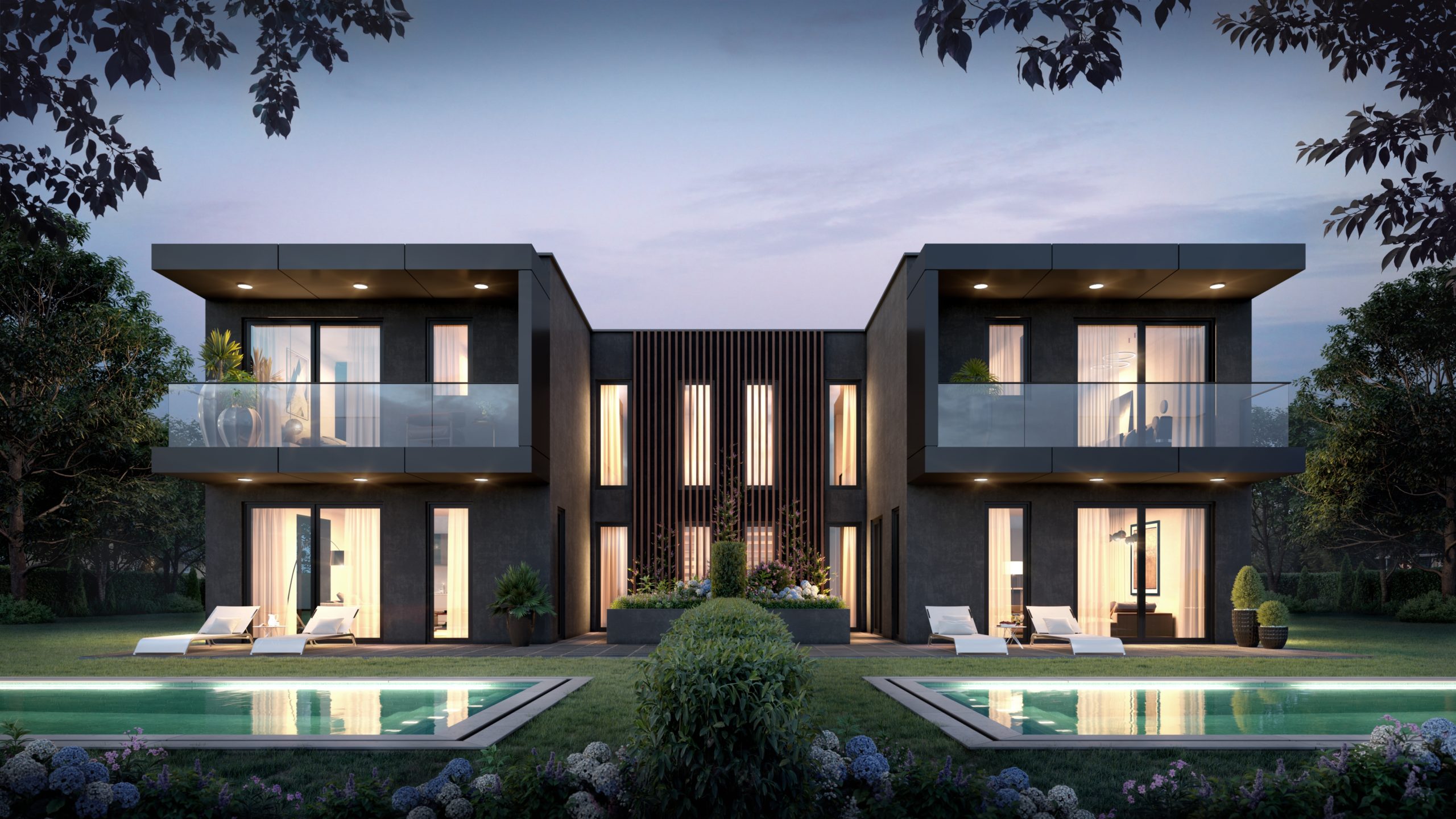 Villa mitoyenne de prestige à Chêne-Bougeries, Buclines 32, 330m2, piscine, 5 chambres, vendue par Rousseau 5