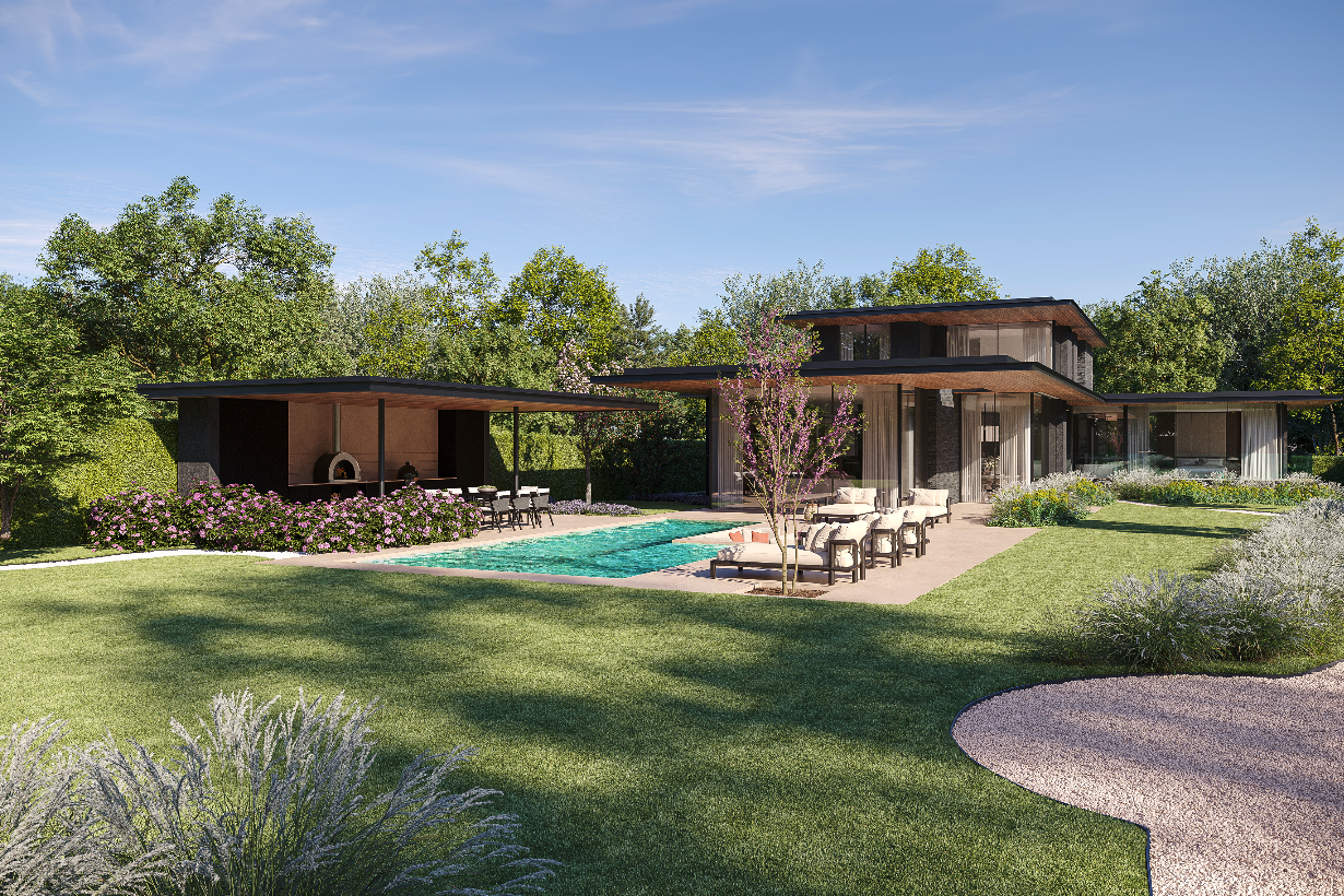 Villa Maverick à Collonge-Bellerive, propriété de luxe à Genève, signée Ai4 Architects, avec spa, piscine intérieure et extérieure, dans un environnement privé sur la Rive Gauche